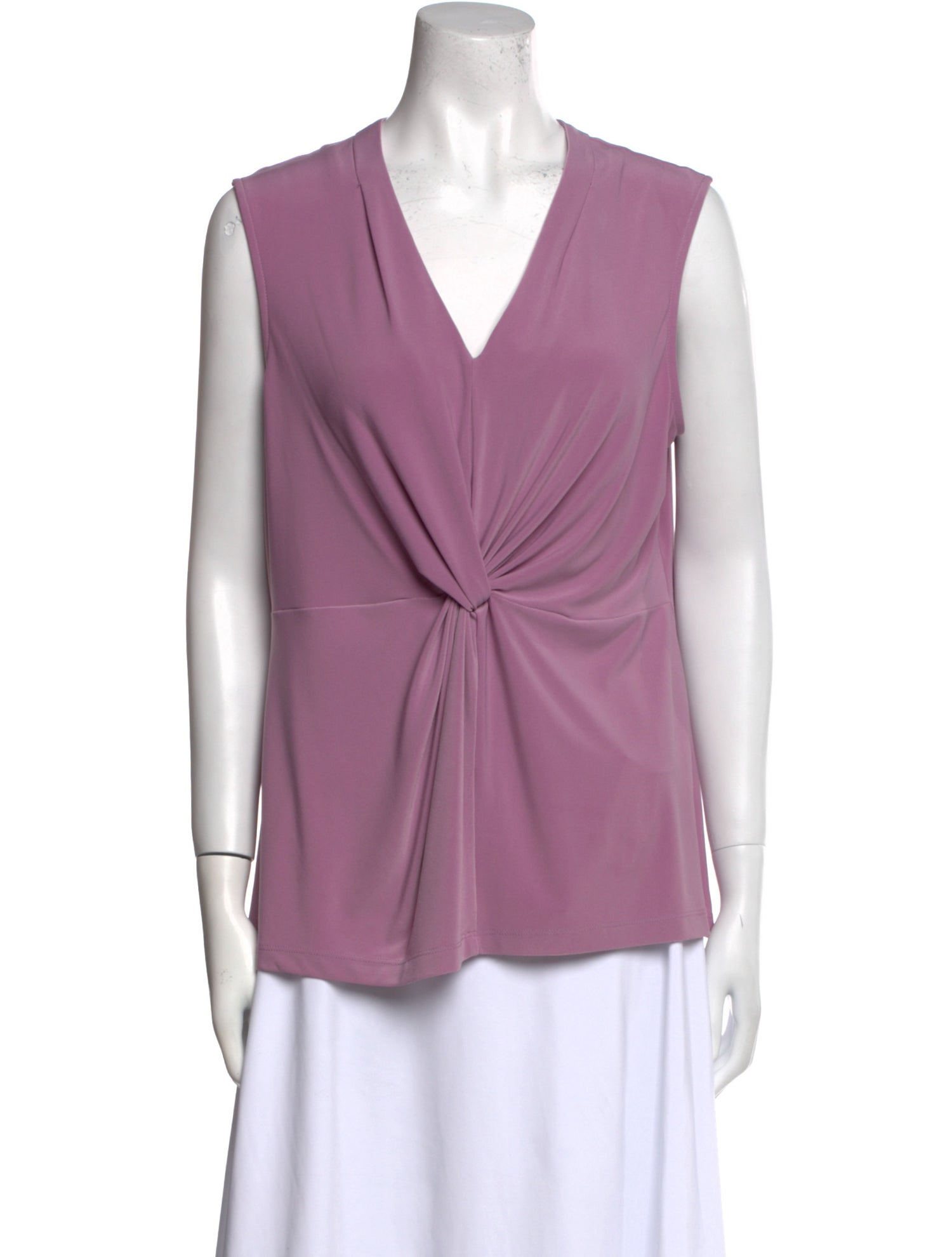 Donna Karan V-Neck Sleeveless Top