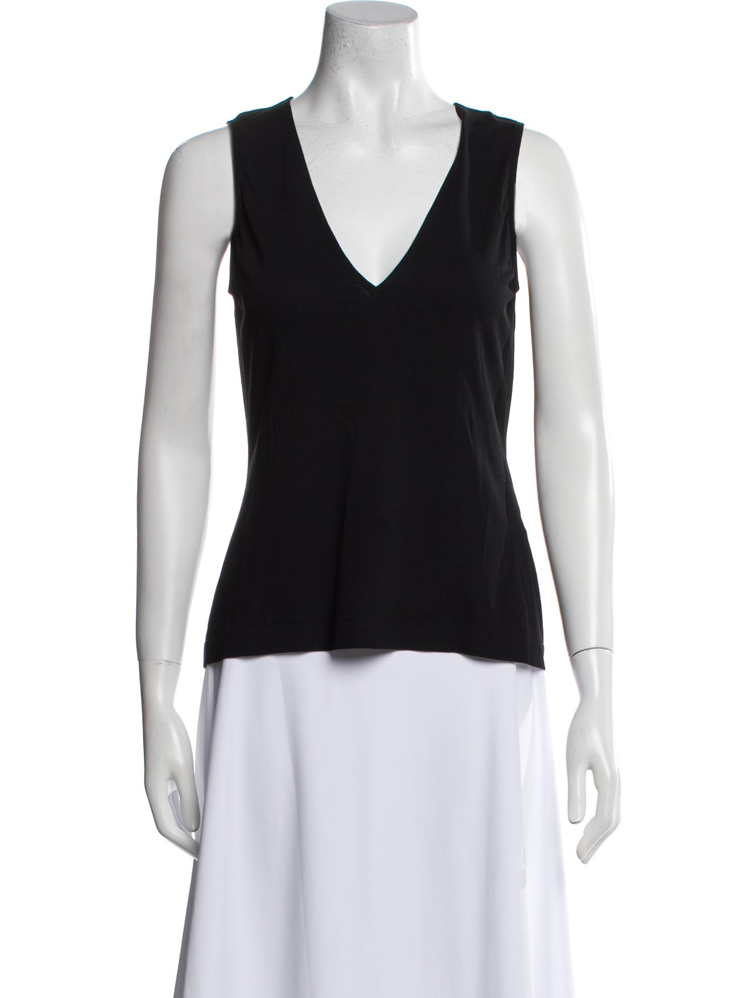 Donna Karan V-Neck Sleeveless Top