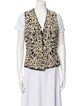 Donna Karan Wool Floral Print Vest
