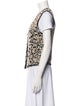 Donna Karan Wool Floral Print Vest
