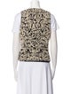 Donna Karan Wool Floral Print Vest