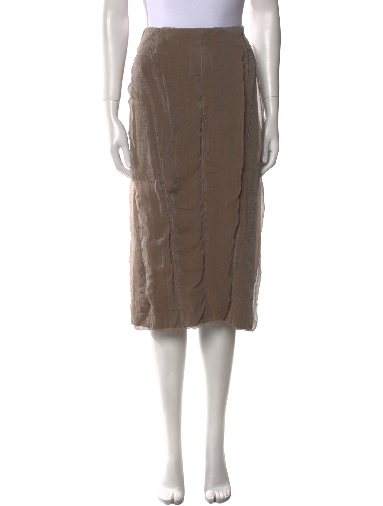 Donna Karan Silk Knee-Length Skirt