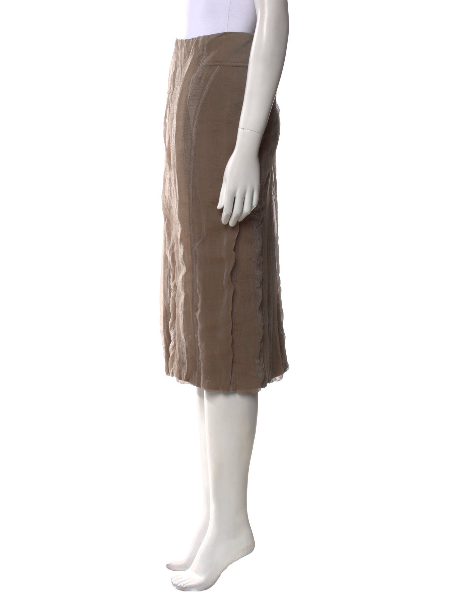 Donna Karan Silk Knee-Length Skirt