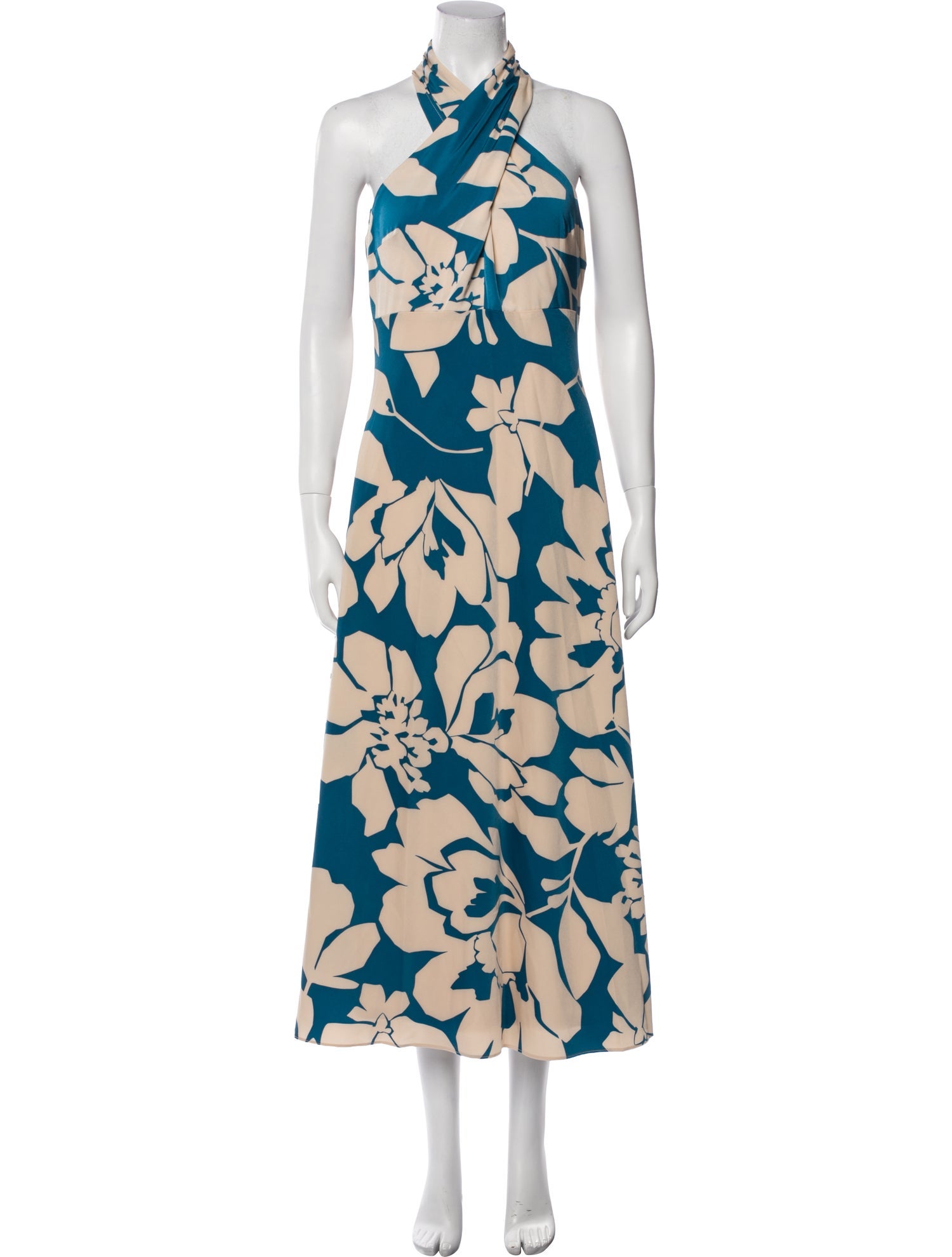 Donna Karan Floral Print Long Dress w/ Tags