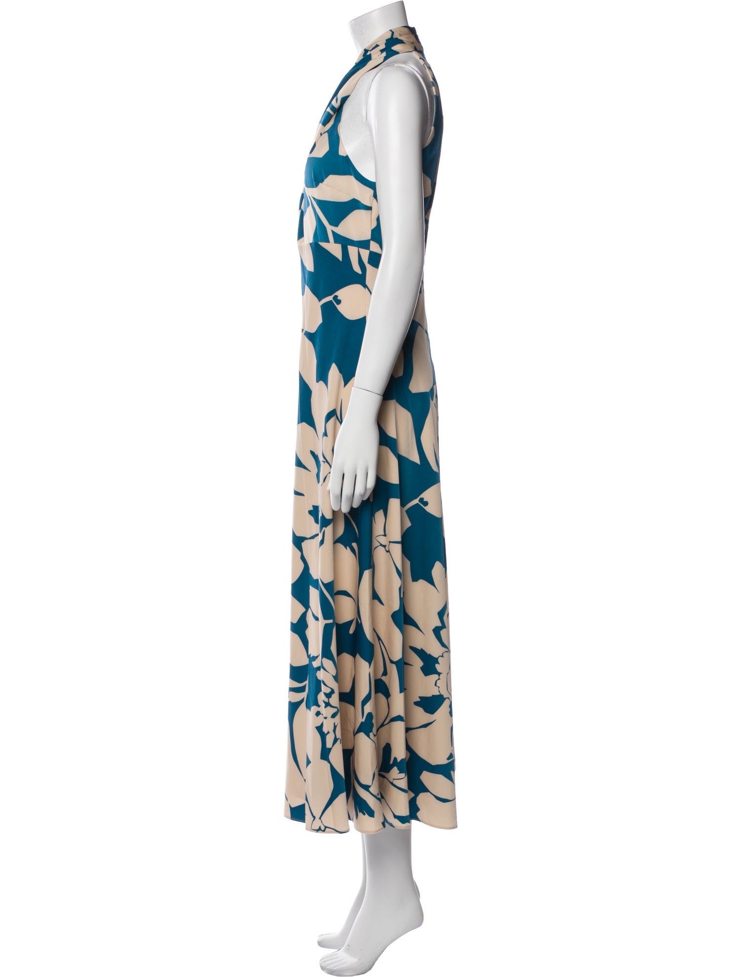 Donna Karan Floral Print Long Dress w/ Tags
