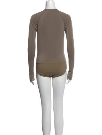 Donna Karan V-Neck Long Sleeve Bodysuit