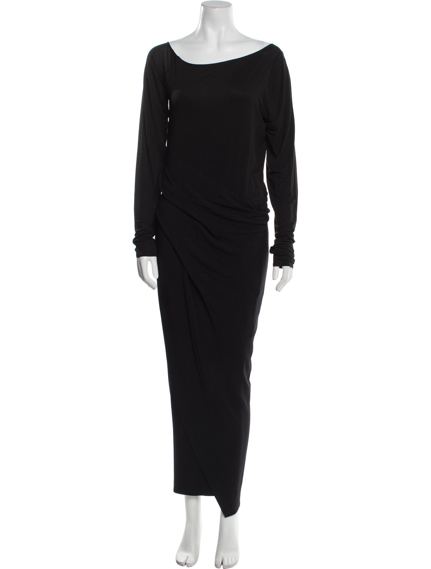 Donna Karan Bateau Neckline Long Dress