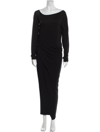 Donna Karan Bateau Neckline Long Dress