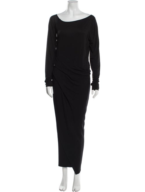 Donna Karan Bateau Neckline Long Dress