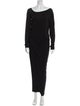 Donna Karan Bateau Neckline Long Dress