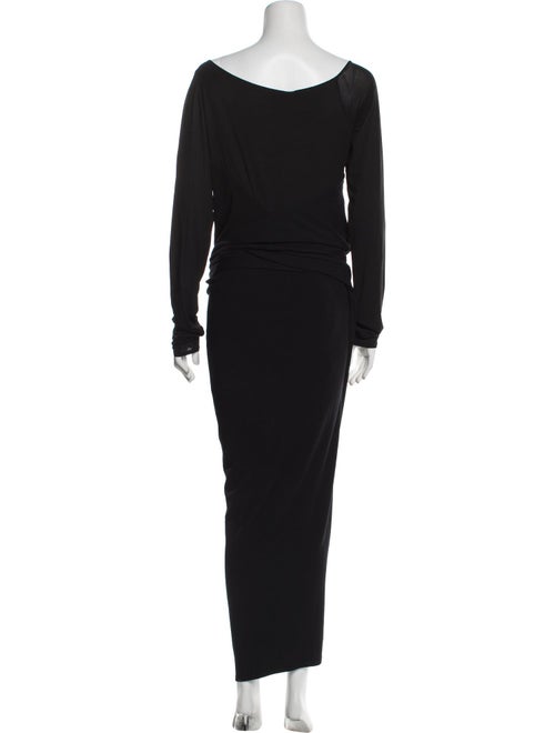 Donna Karan Bateau Neckline Long Dress