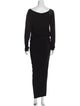 Donna Karan Bateau Neckline Long Dress