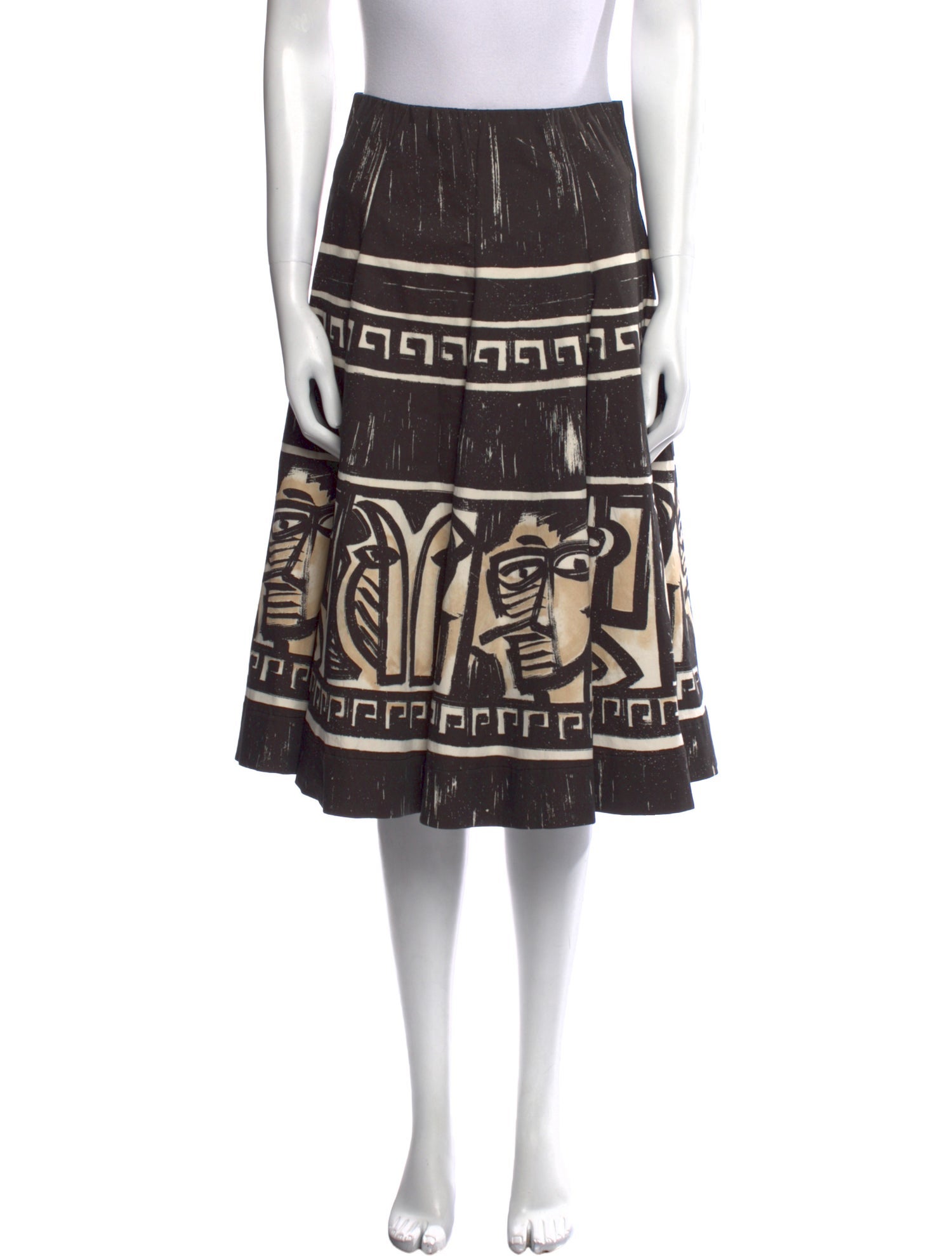 Donna Karan Printed Knee-Length Skirt