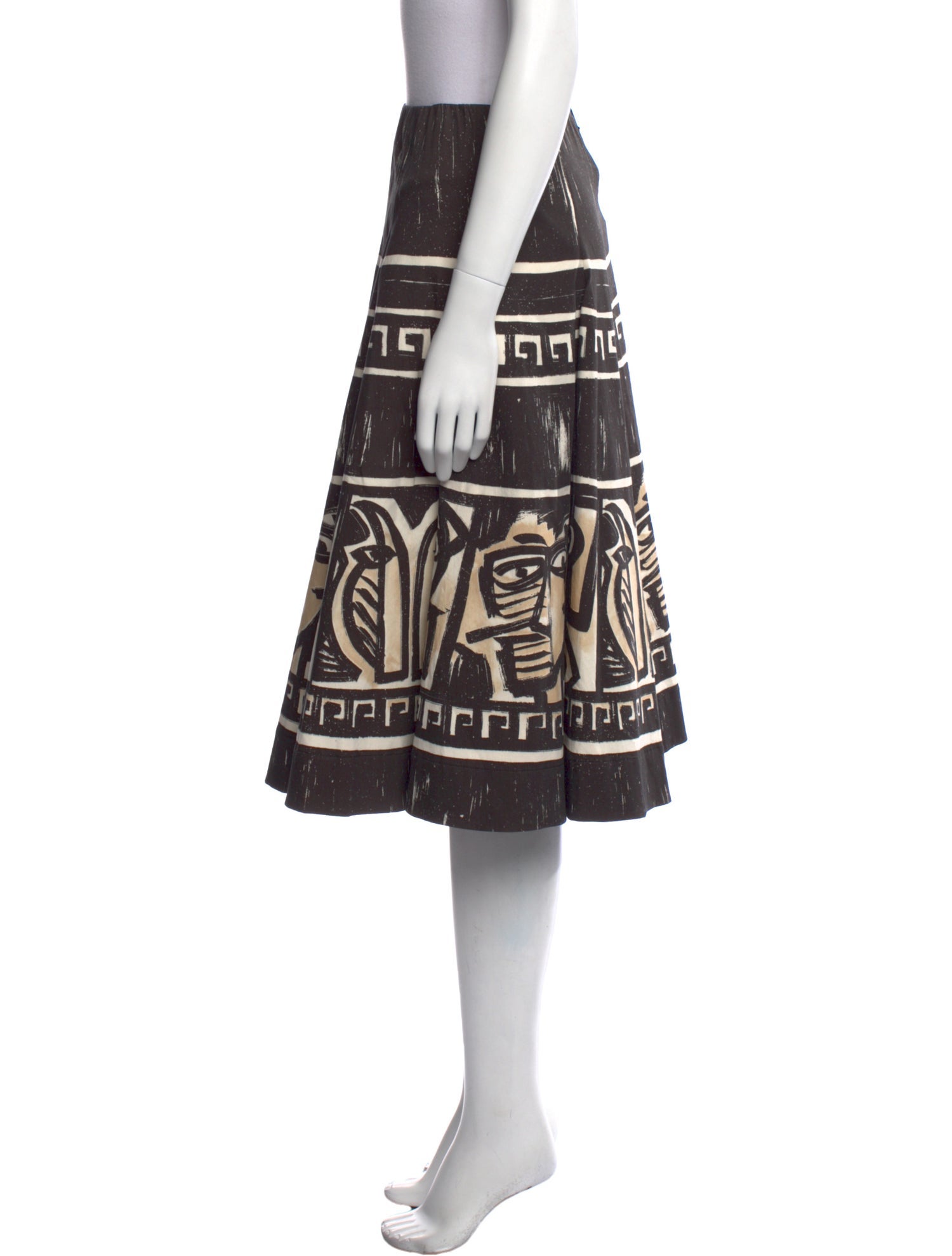 Donna Karan Printed Knee-Length Skirt