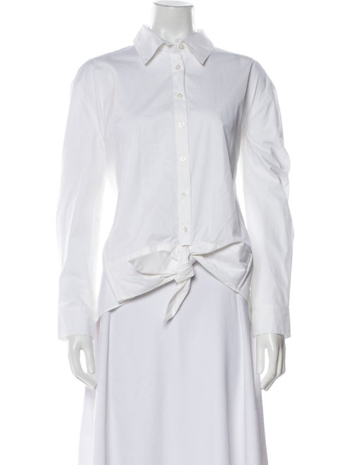 Donna Karan Long Sleeve Button-Up Top