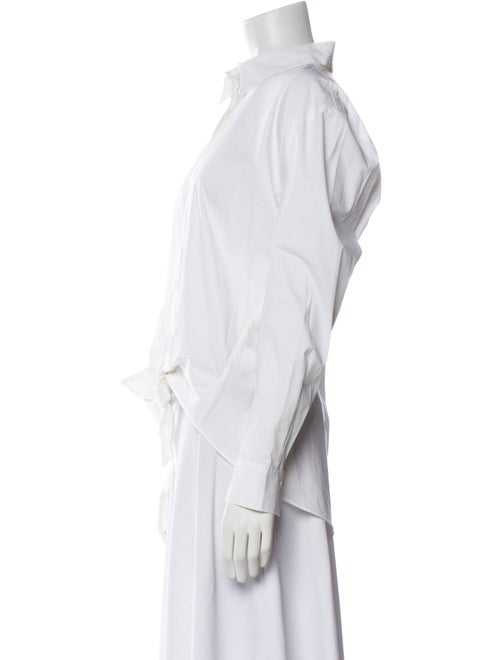 Donna Karan Long Sleeve Button-Up Top