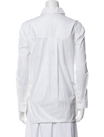 Donna Karan Long Sleeve Button-Up Top