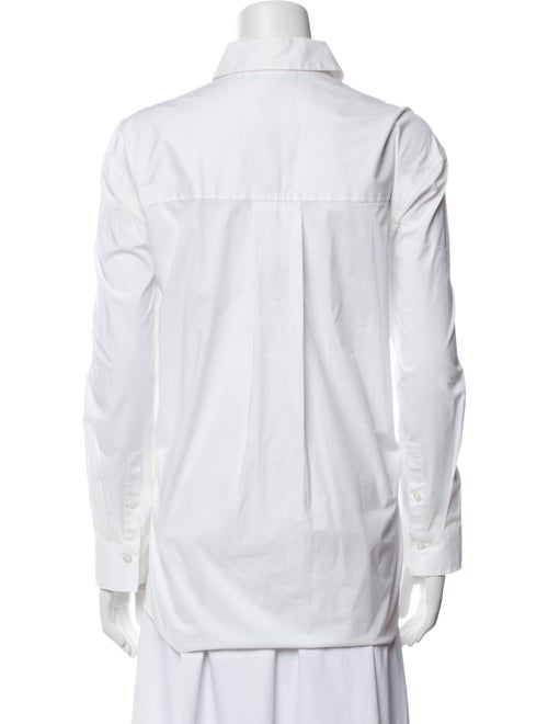 Donna Karan Long Sleeve Button-Up Top