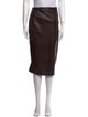 Donna Karan Lambskin Knee-Length Skirt
