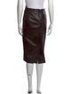 Donna Karan Lambskin Knee-Length Skirt