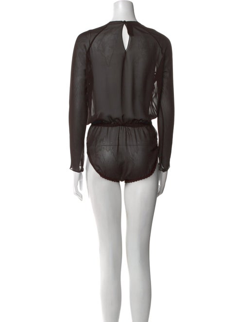 Donna Karan Silk Crew Neck Bodysuit
