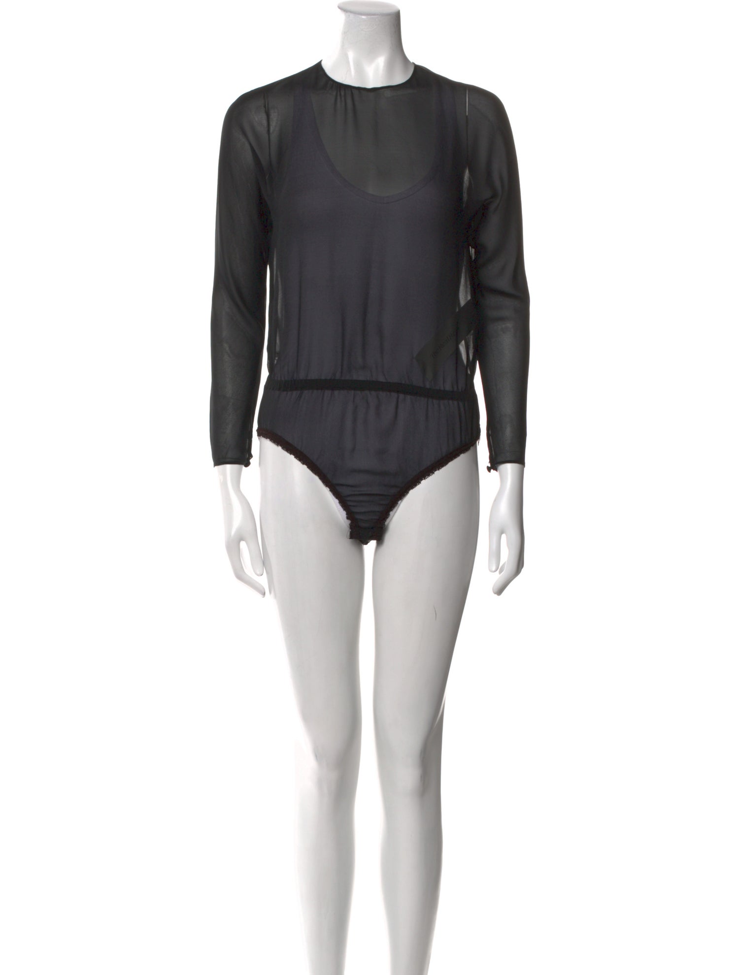 Donna Karan Silk Crew Neck Bodysuit