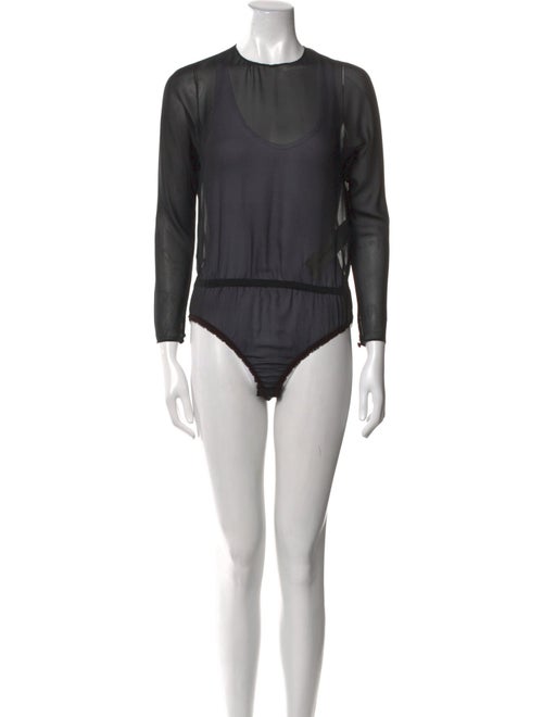 Donna Karan Silk Crew Neck Bodysuit