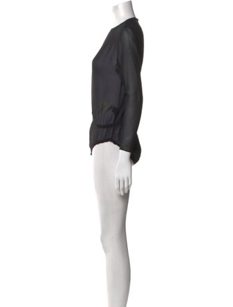 Donna Karan Silk Crew Neck Bodysuit