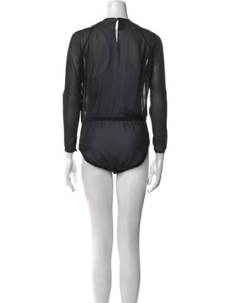 Donna Karan Silk Crew Neck Bodysuit
