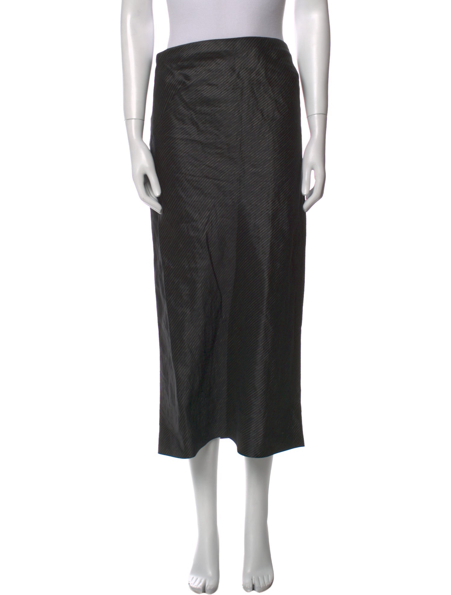 Donna Karan Linen Midi Length Skirt