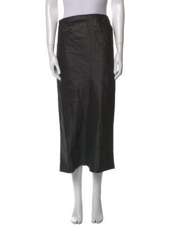 Donna Karan Linen Midi Length Skirt
