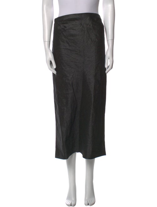 Donna Karan Linen Midi Length Skirt