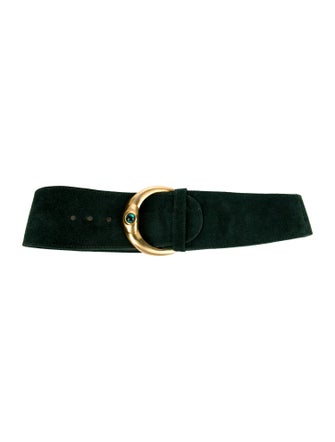 Donna Karan Wide Suede Waist Belt