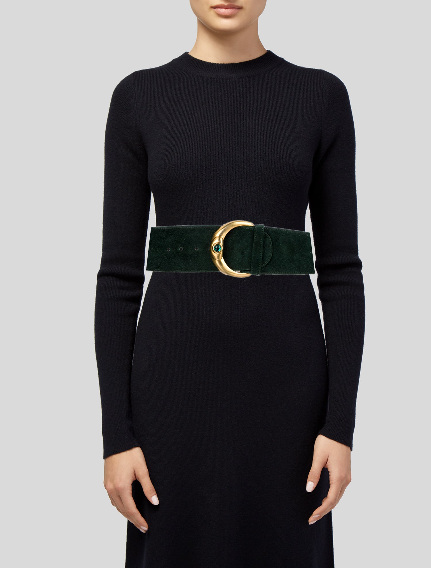 Donna Karan Wide Suede Waist Belt