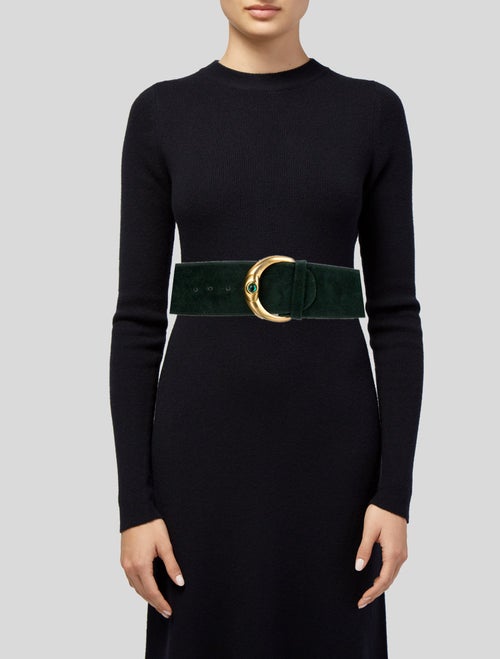 Donna Karan Wide Suede Waist Belt