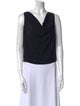 Donna Karan Wool Cowl Neck Crop Top
