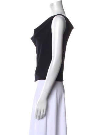 Donna Karan Wool Cowl Neck Crop Top