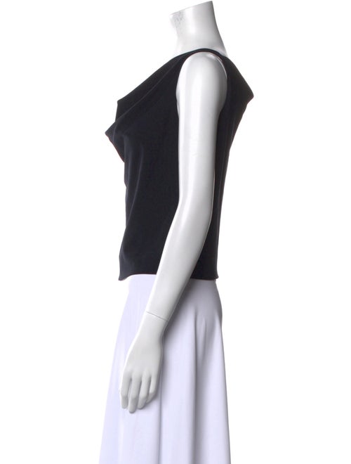 Donna Karan Wool Cowl Neck Crop Top