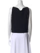 Donna Karan Wool Cowl Neck Crop Top