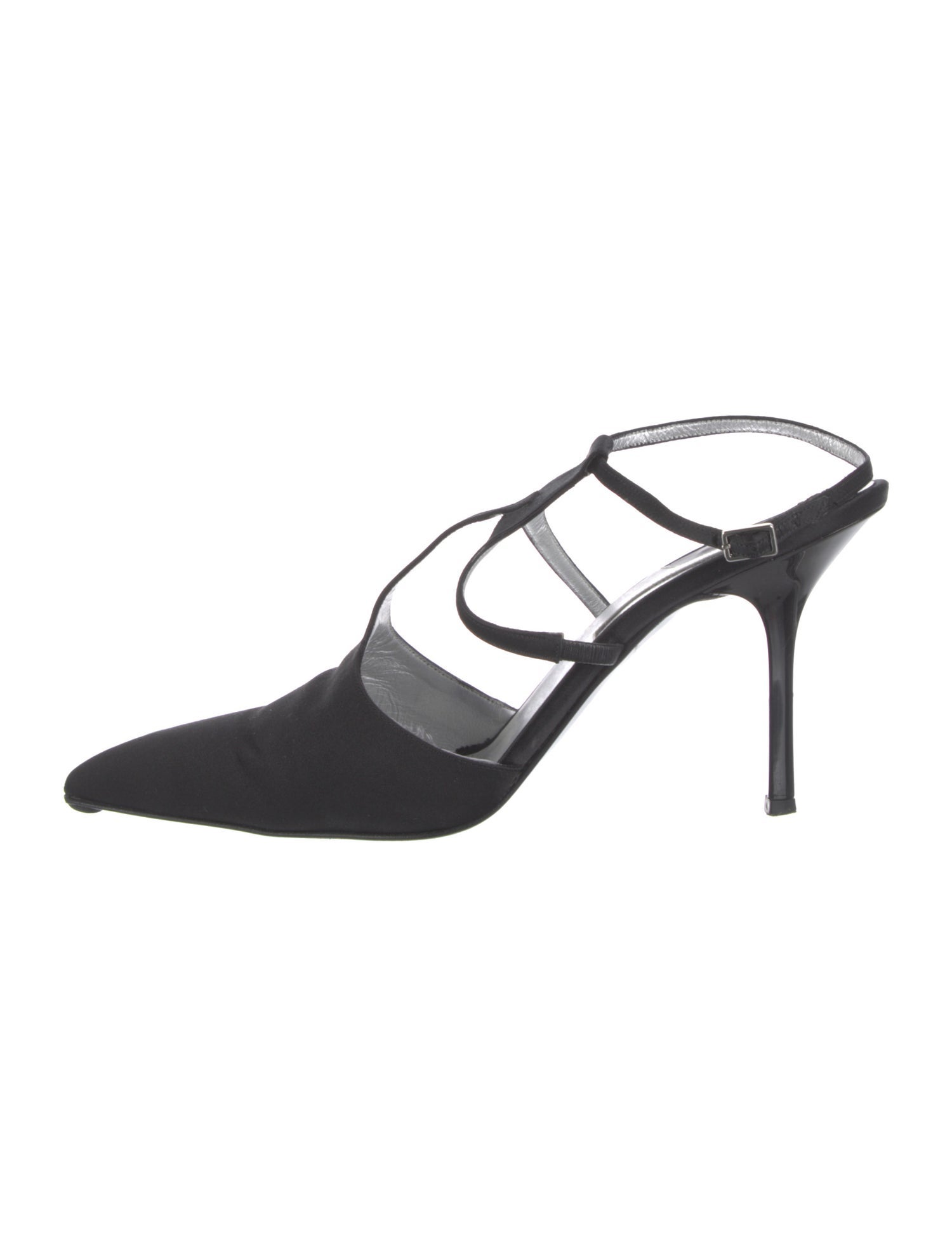 Donna Karan Satin T-Strap Pumps