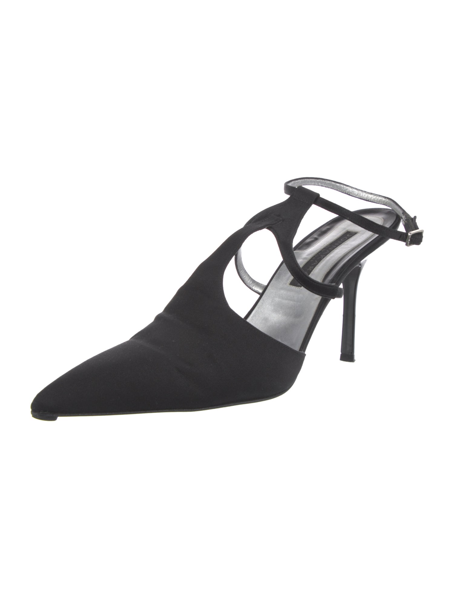 Donna Karan Satin T-Strap Pumps