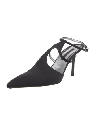 Donna Karan Satin T-Strap Pumps
