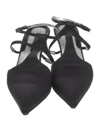 Donna Karan Satin T-Strap Pumps