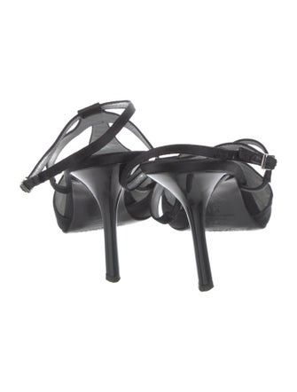 Donna Karan Satin T-Strap Pumps