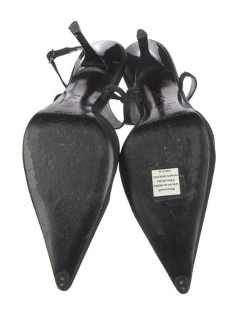 Donna Karan Satin T-Strap Pumps