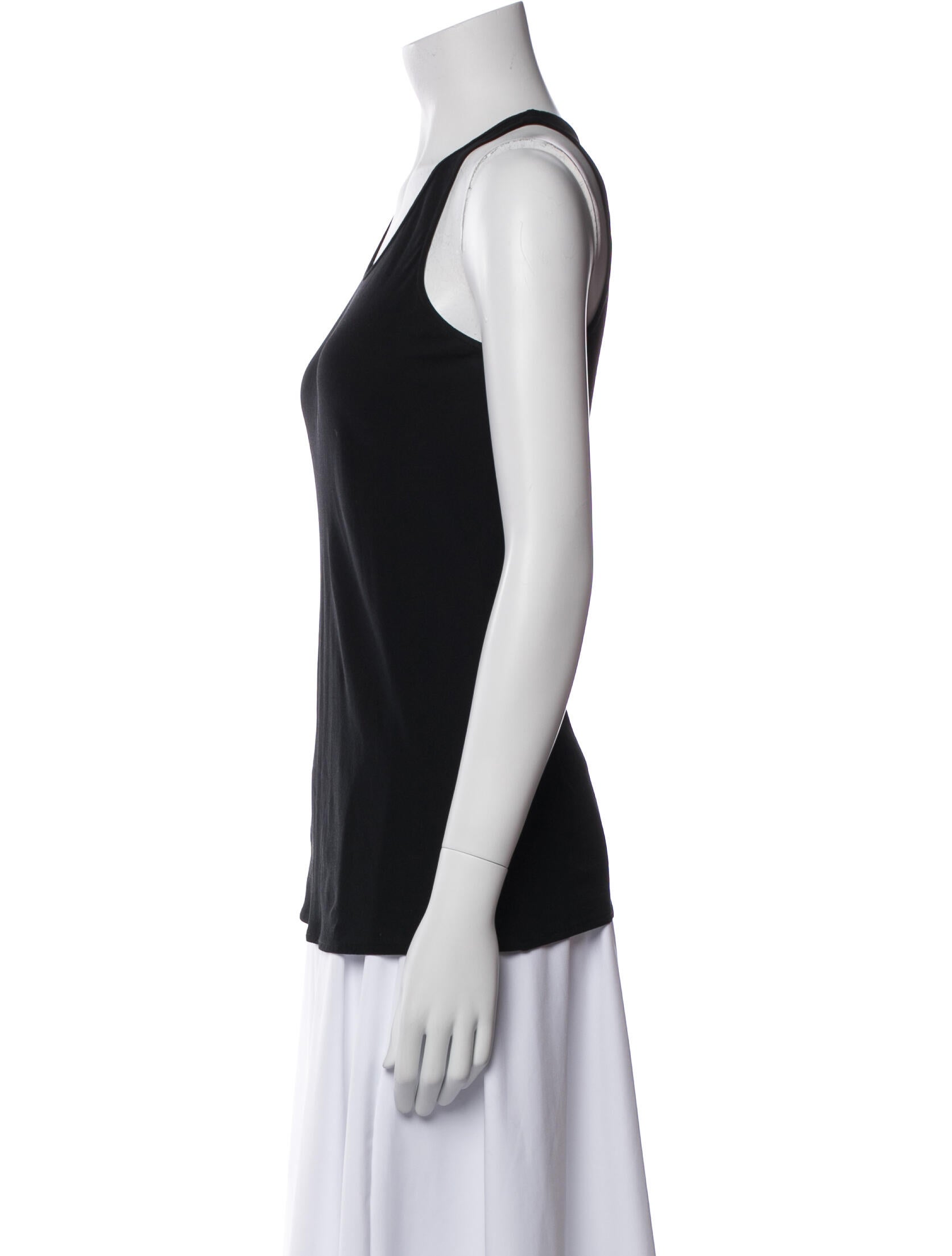 Donna Karan Silk Scoop Neck Top
