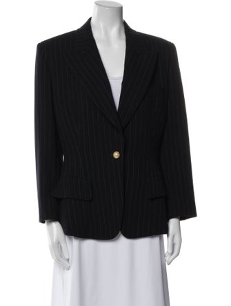 Donna Karan Wool Striped Jacket