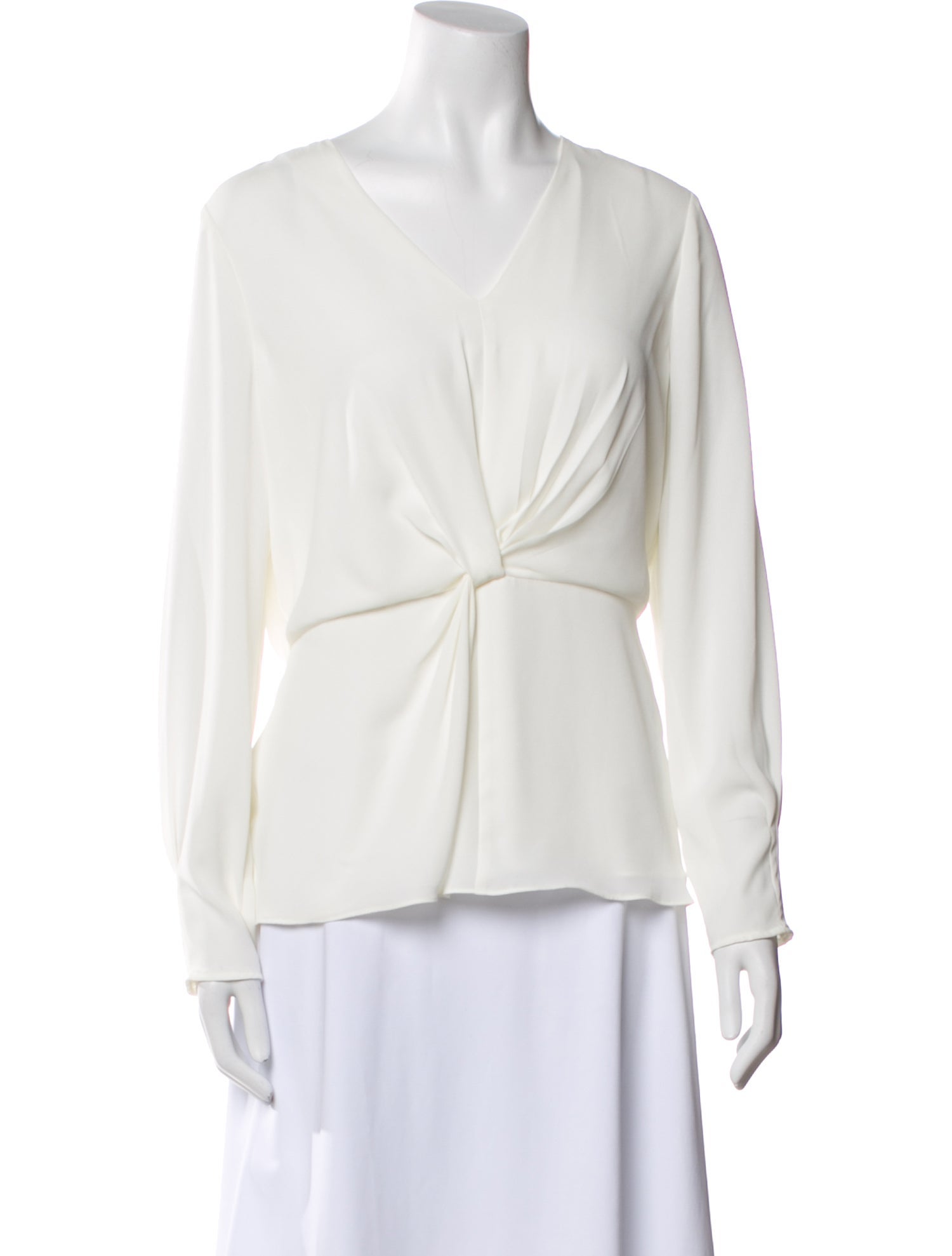 Donna Karan V-Neck Long Sleeve Blouse w/ Tags