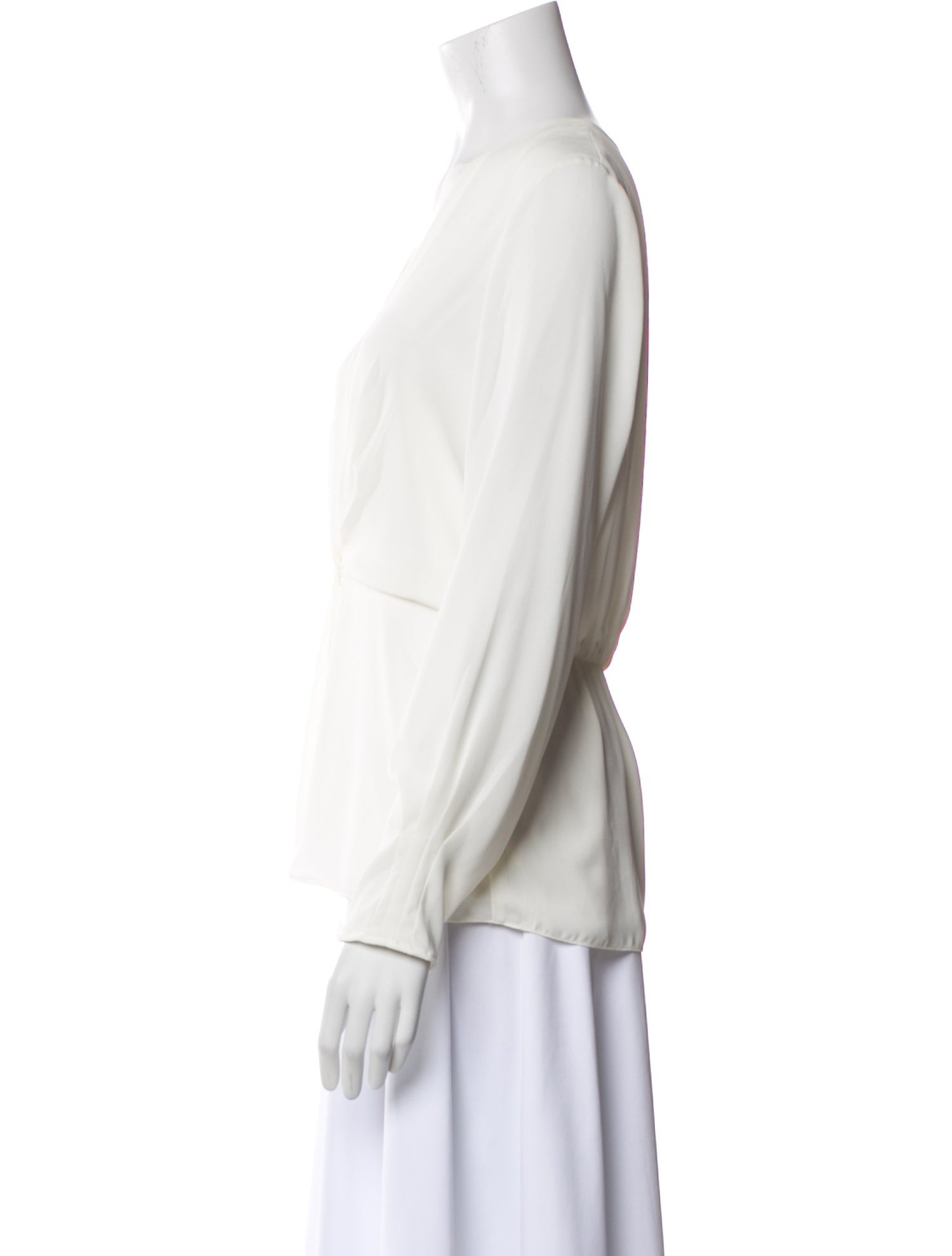 Donna Karan V-Neck Long Sleeve Blouse w/ Tags