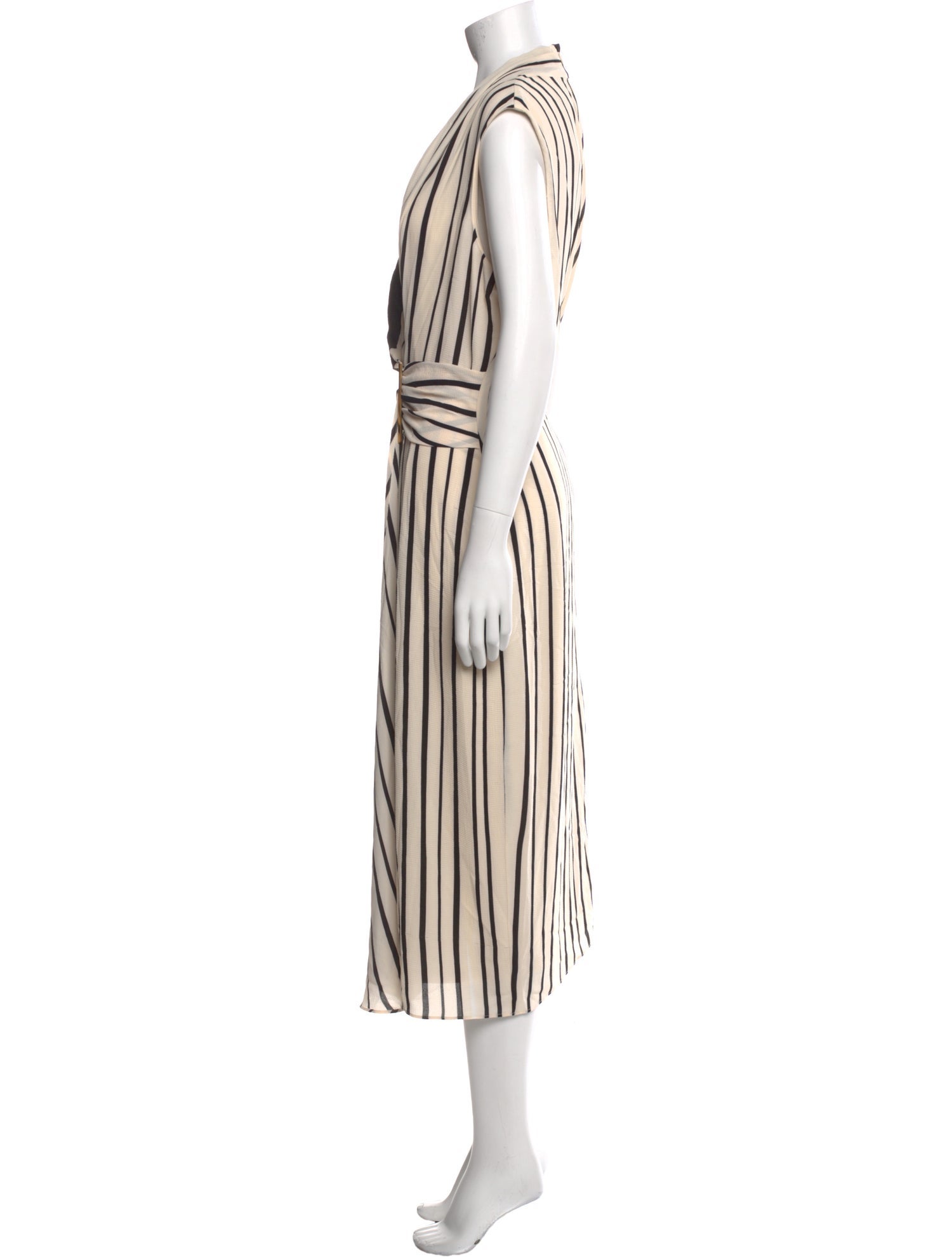 Donna Karan Striped Midi Length Dress w/ Tags